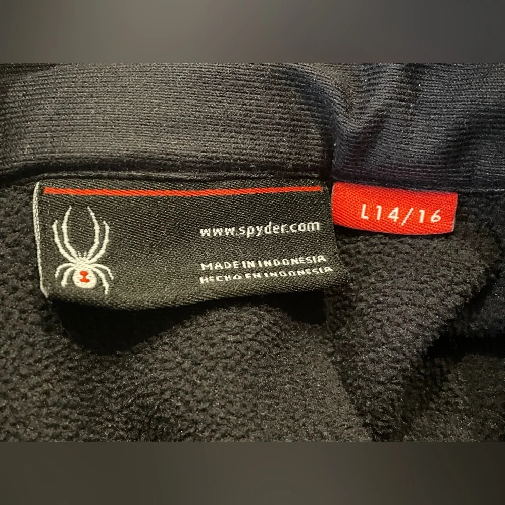 Spyder Kids Black Jacket with Red Accents Size L (14/16)